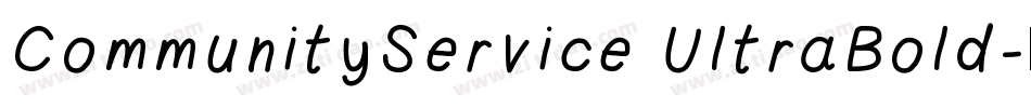 CommunityService UltraBold字体转换